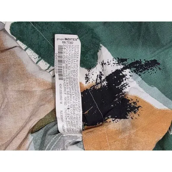 Zara Men's Multicolor Art Y2K Abstract Shirt Medium A003330 - Picture 6 of 8